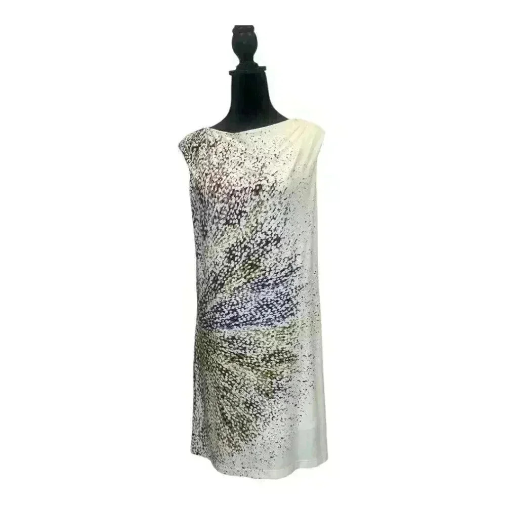 MULTI COLOR FLOWY SHEATH DRESS SZ 8
